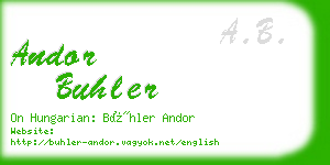 andor buhler business card